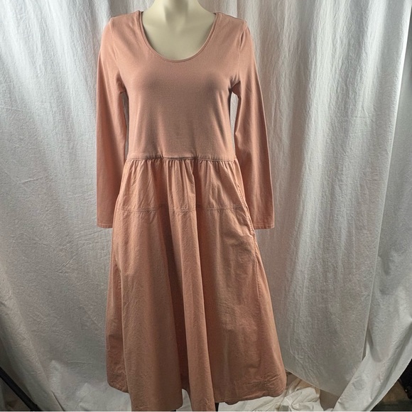 Everlane Riviera Long Sleeve Dress in Blush Pink Size L - Picture 6 of 15